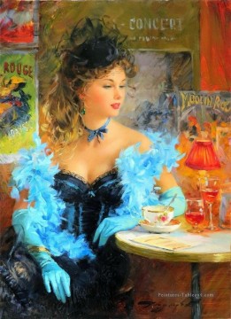 Belle femme KR 058 Impressionist Peinture à l'huile